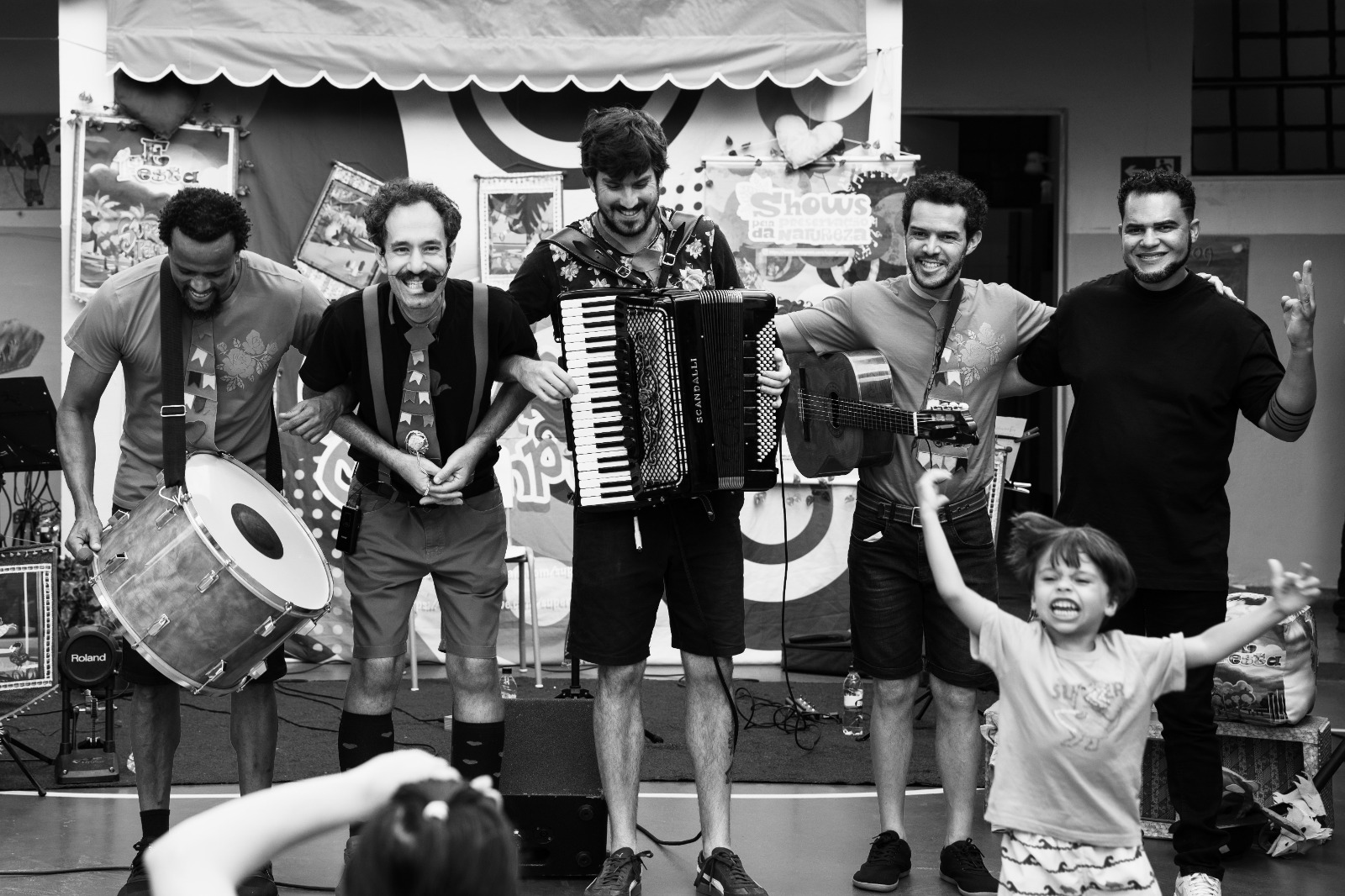 Banda musical do Super Pamp em show infantil em Belo Horizonte